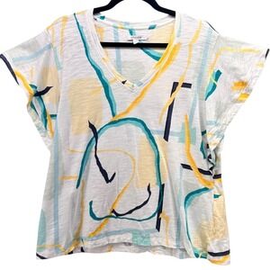 Chicos Butterfly Top White Large Or‎ 2